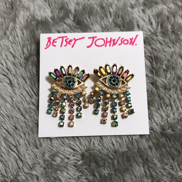 Betsey Johnson Jewelry - Betsey Johnson crystal evil eye Earrings